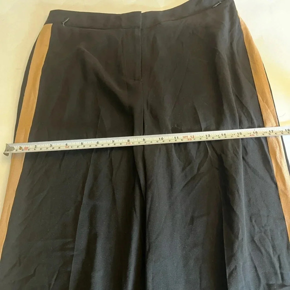 Eileen Fisher Womens 100% Silk Side Stripe Casual Wide Leg Pants black, size 4 - Picture 14 of 16